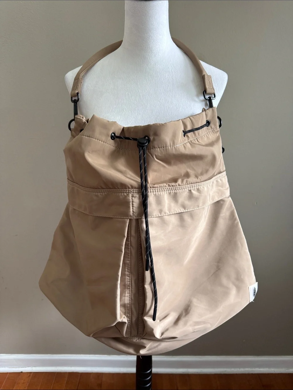 Free People Ego Boost Mega Bucket Sporty Oversized Lightweight Bag in Sand - NEW